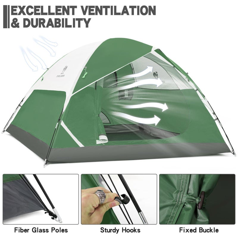 CAMEL CROWN Tents for Camping 2/3/4/5 Person Camping Dome Tent, Waterproof,Spacious, Lightweight Portable Backpacking Tent for Outdoor Camping/Hiking - Image 4